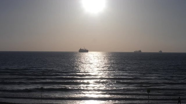 sunset over the sea