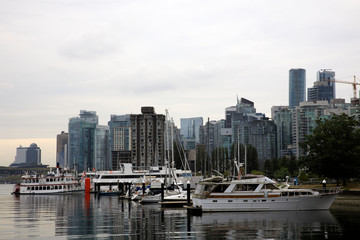 Fototapeta na wymiar Vancouver, America - August 18, 2019: Vancouver view, Vancouver, America