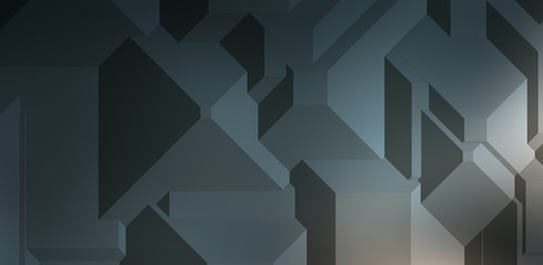Obraz premium Polygonal background. Colorful wallpaper with geometric design. Digital 3d illustration.