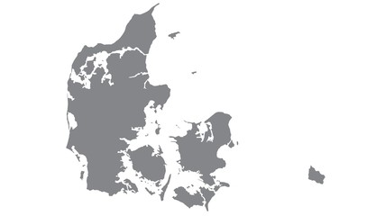 Denmark map with gray tone on  white background,illustration,textured , Symbols of Denmark