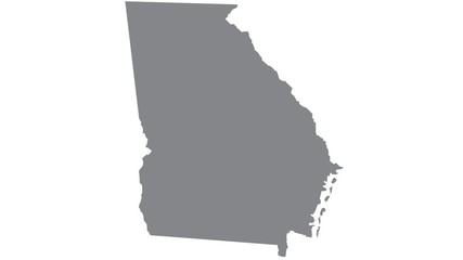 Georgia  map with gray tone on  white background,illustration,textured , Symbols of Georgia