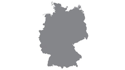 Germany  map with gray tone on  white background,illustration,textured , Symbols of Germany