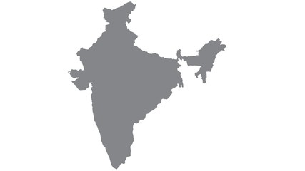 India map with gray tone on  white background,illustration,textured , Symbols of India