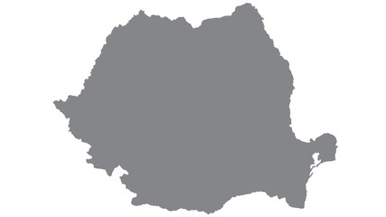 Romania map with gray tone on  white background,illustration,textured , Symbols of Romania