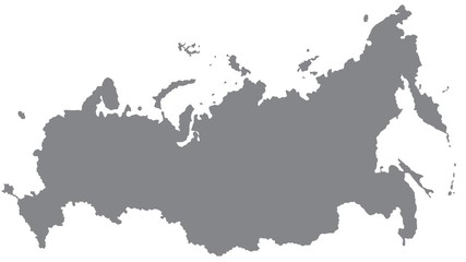 Russia  map with gray tone on  white background,illustration,textured , Symbols of Russia