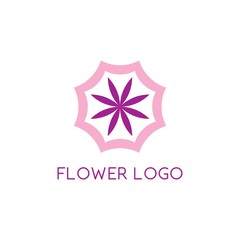 pink flower logo spa or salon logo