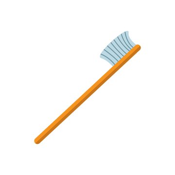 Tooth Brush Flat Icon Vector Illustration