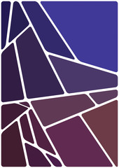 Colorful illustration with blank white space. Abstract geometric pattern. Mosaic background. Geometrical multicolored shapes.