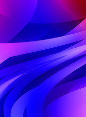 Abstract background with colorful gradient. Vibrant graphic wallpaper with stripes design. Fluid 2D illustration of modern movement.