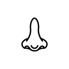 Smell Icon , Best Logo Template Design Emblem Isolated Illustration , Logo Vector Symbol Outline Solid Background White
