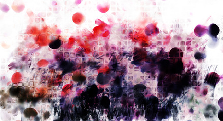 Modern art. Colorful contemporary artwork. Color strokes of paint. Brushstrokes on abstract background. Brush painting.