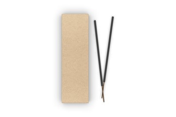 Blank Packaging Incense Stick Paper Box For Branding, 3d render illustration.