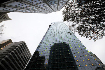 Vancouver, America - August 18, 2019: Vancouver building view, Vancouver, America