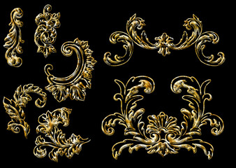 3d pattern with black background