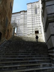 Siena, Italy, Cathedral, Detail with Stairs