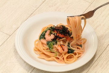 明太子クリームパスタ