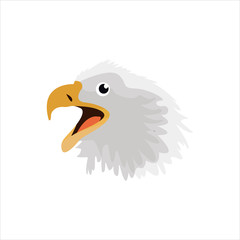 Motorcycle emblem eagle head clip art character illustration