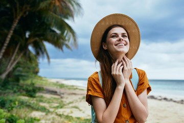 young woman in bikini on the beach