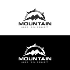 Mountain Compass Logo Icon Design Vector