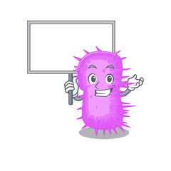 An icon of acinetobacter baumannii mascot design style bring a board