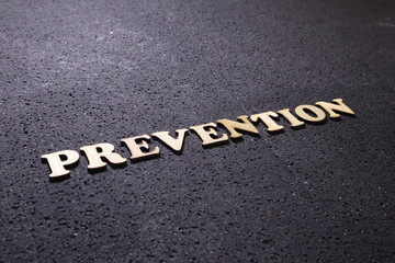 Prevention. Medical and health care words writing typography lettering concept, Preventive Health Care concept