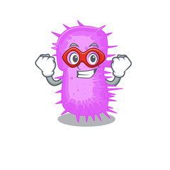 A cartoon character of acinetobacter baumannii performed as a Super hero