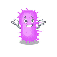 A picture of grinning acinetobacter baumannii cartoon design concept