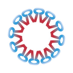 covid19 particle pandemic isolated icon