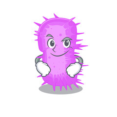 A mascot design of acinetobacter baumannii having confident gesture