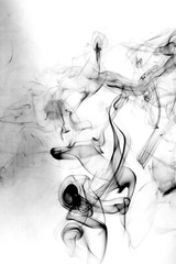 Obraz na płótnie Canvas Smoke toxic movement on a white background.