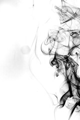 Smoke toxic movement on a white background.