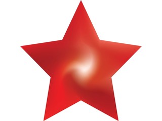 Colored background in the form of pentagram.