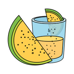 Mexican tequila shot with lemon design, Mexico culture tourism landmark latin and party theme Vector illustration