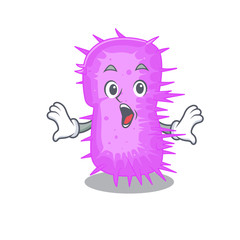 Cartoon design style of acinetobacter baumannii has a surprised gesture