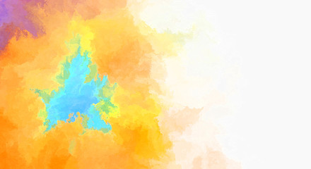 Watercolor painted background. Abstract Illustration wallpaper. Brush stroked painting. 2D Illustration.