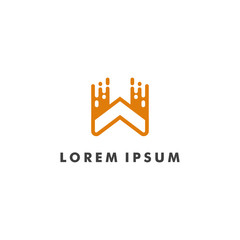 Obraz premium Letter W icon symbol design vector illustration