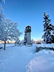 Clock in the snow