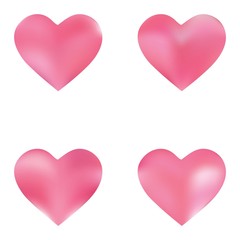 Collection of abstract backgrounds hearts.