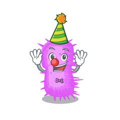 cartoon character design concept of cute clown acinetobacter baumannii