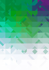 Intersecting shapes design on white background. Abstract minimalistic wallpaper. Colorful geometric template.