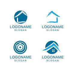 cabin / house logo. cabin rental logo