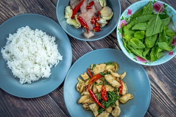 Traditional Thai flavor cuisine is called Pad ka prao.
