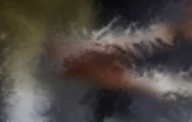 Watercolor painted background. Abstract Illustration wallpaper. Brush stroked painting. 2D Illustration.