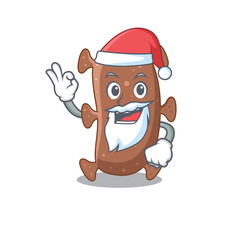 Actinomyces israelii Santa cartoon character with cute ok finger