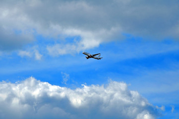 The civil plane in the sky