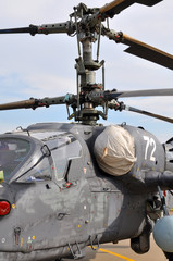 The propeller of the helicopter