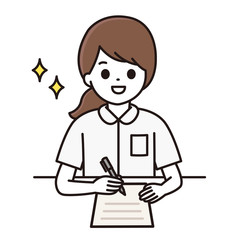 看護師 ナース 記入 イラスト