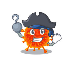 Riboviria cartoon design style as a Pirate with hook hand and a hat