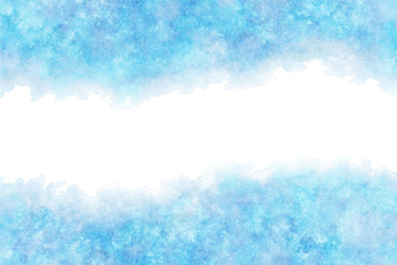 空 雲 ブルー 夏 水彩 背景