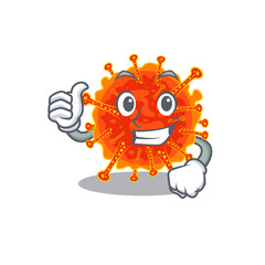 Riboviria cartoon character design making OK gesture
